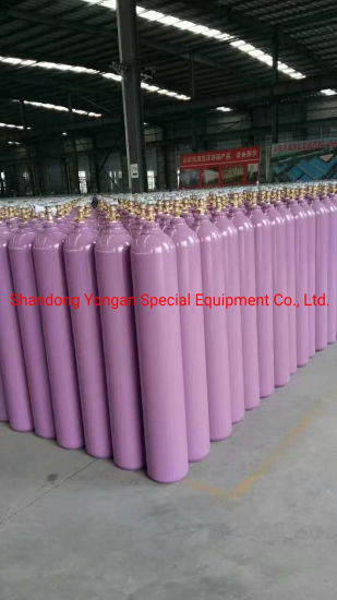 50L200bar 5.8mmiso9809 Tped High Pressure Vessel Seamless Steel Oxygen Gas Cylinder