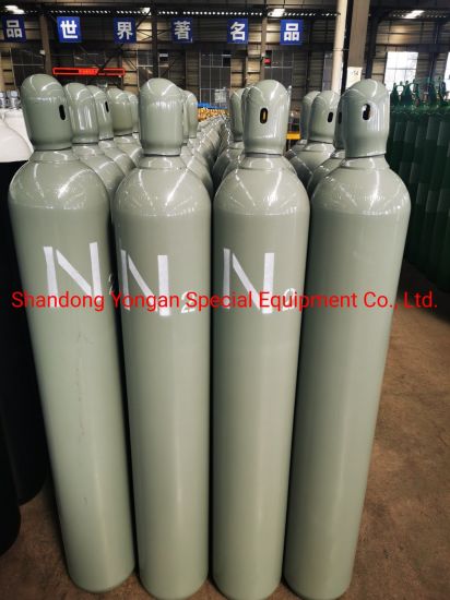 50L 150bar5.4mm High Pressure Vessel Seamless Steel Nitrogen N2 Gas Cylinder