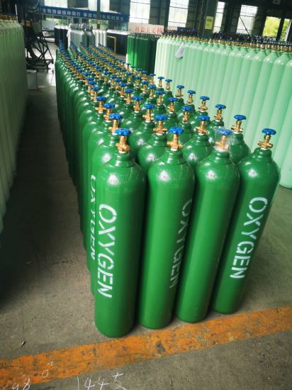 30L 150bar 5.7mm ISO Tped Seamless Steel Industrial and Medical Oxygen Gas Cylinder