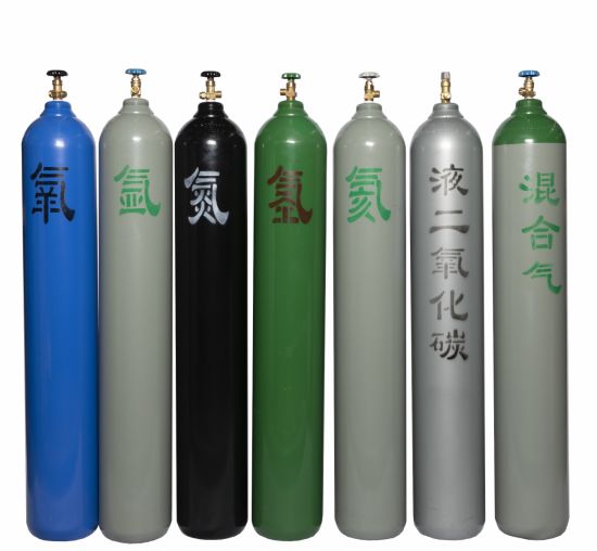 40L 150bar 6.0mm High Pressure Vessel Seamless Steel Mix Gas Cylinder