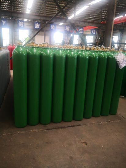 46.7L230bar High Pressure Vessel Seamless Steel Oxygen Gas Cylinder