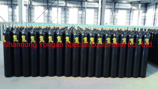 40L 150bar 5.7mm Seamless Steel Industrial Nitrogen N2 Gas Cylinder