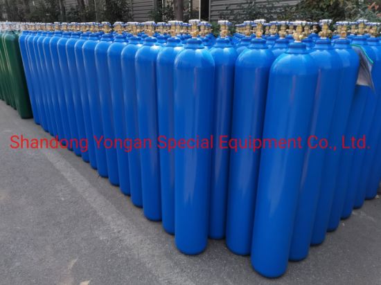 40L 150bar5.4mm High Pressure Vessel Seamless Steel Argon Gas Cylinder