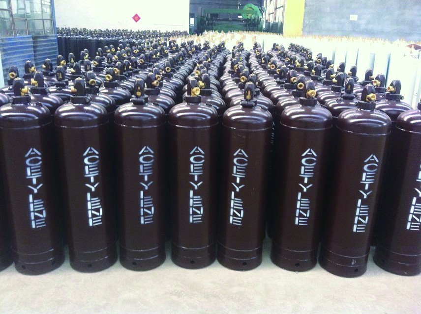  50L ISO3807 ISO4706 Welded Acetylene Cylinder 